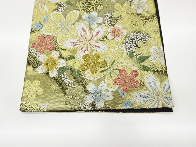  桜尽くし模様織出し袋帯